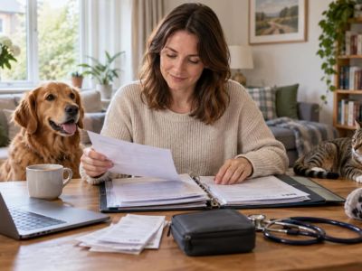 Pet Insurance Claim File: Dates, Invoices, and Vet Records