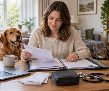 Pet Insurance Claim File: Dates, Invoices, and Vet Records
