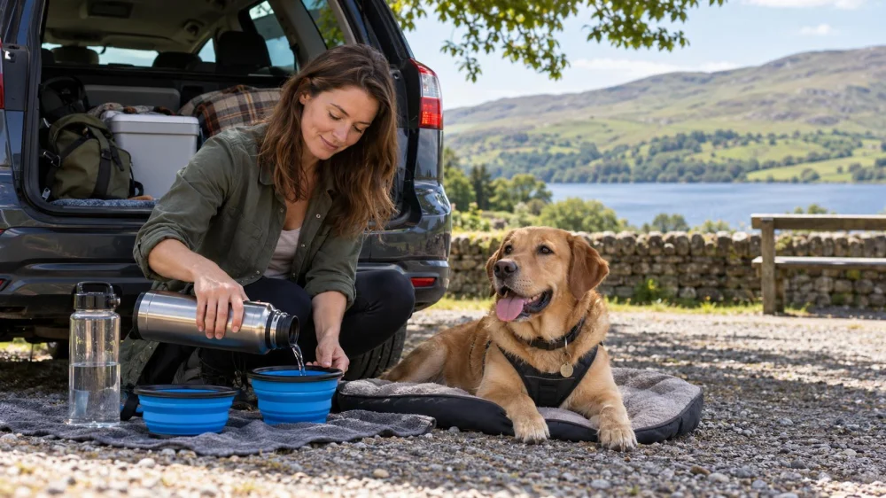 Pet Travel Water Plan: Stops, Bowls, and Heat Safety